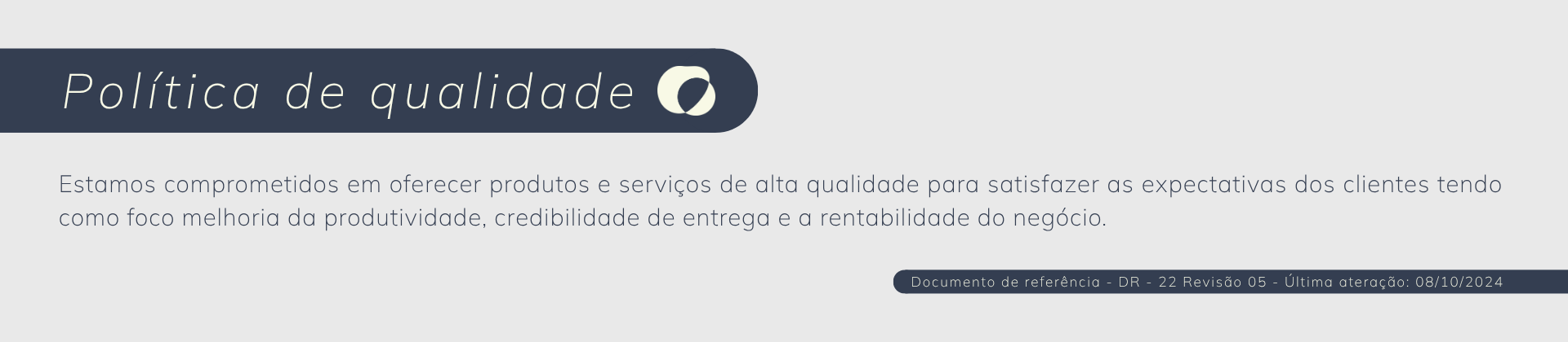 Política de qualidade Site